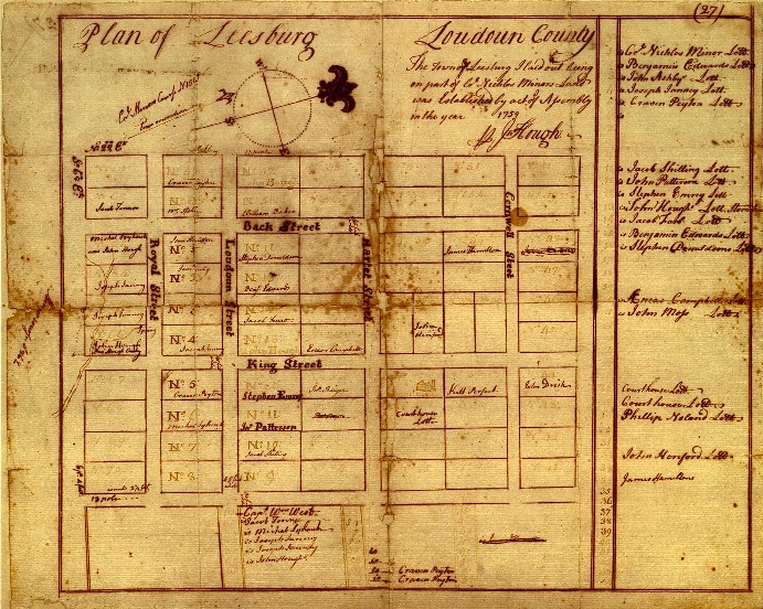 Hough map of Leesburg, 1757