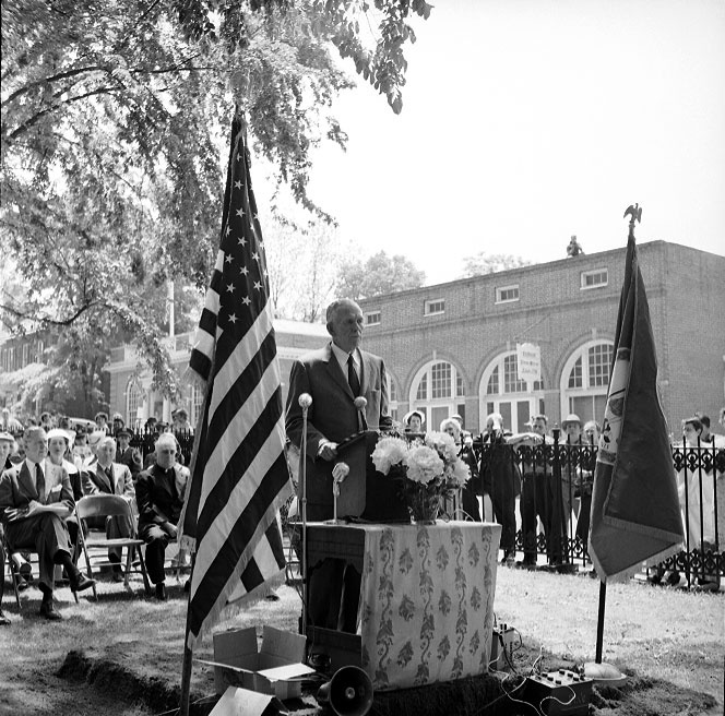 George Marshall at WWII monument dedication