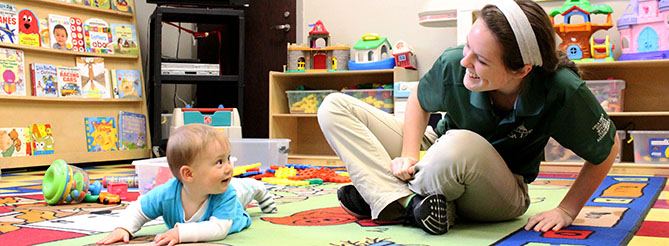 Child Care Attendant and Baby