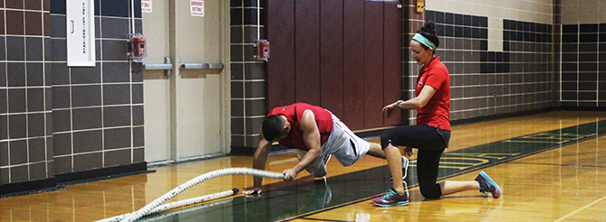 Personal Training Plank with Ropes