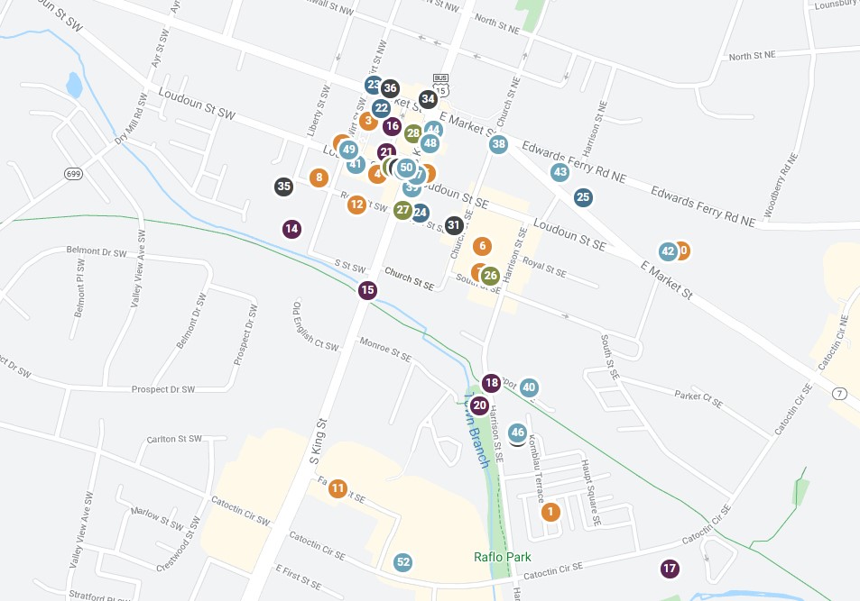 Screen Capture of Arts and Cultural District Map