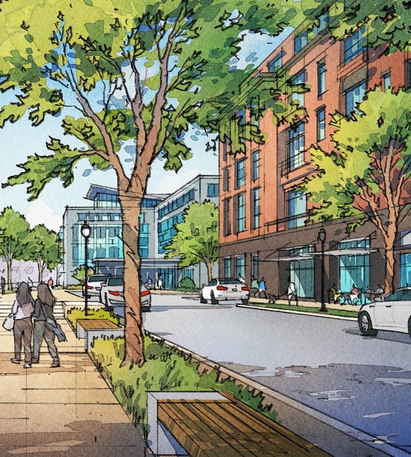 Rendering of future Leesburg streetscape