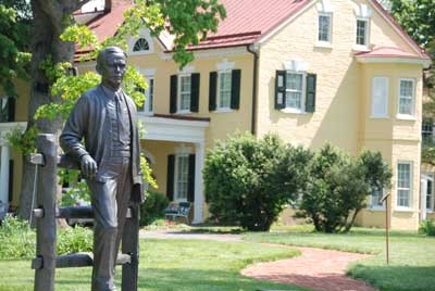 George C. Marshall statue in front of The Marshall House