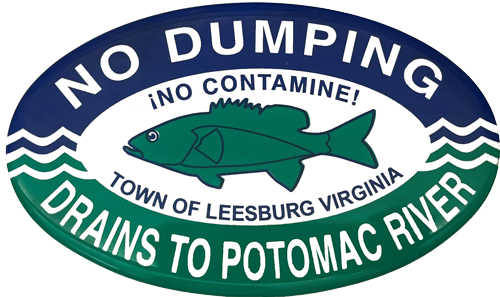 No Dumping - Drains to Potomac River - Storm Drain Decal