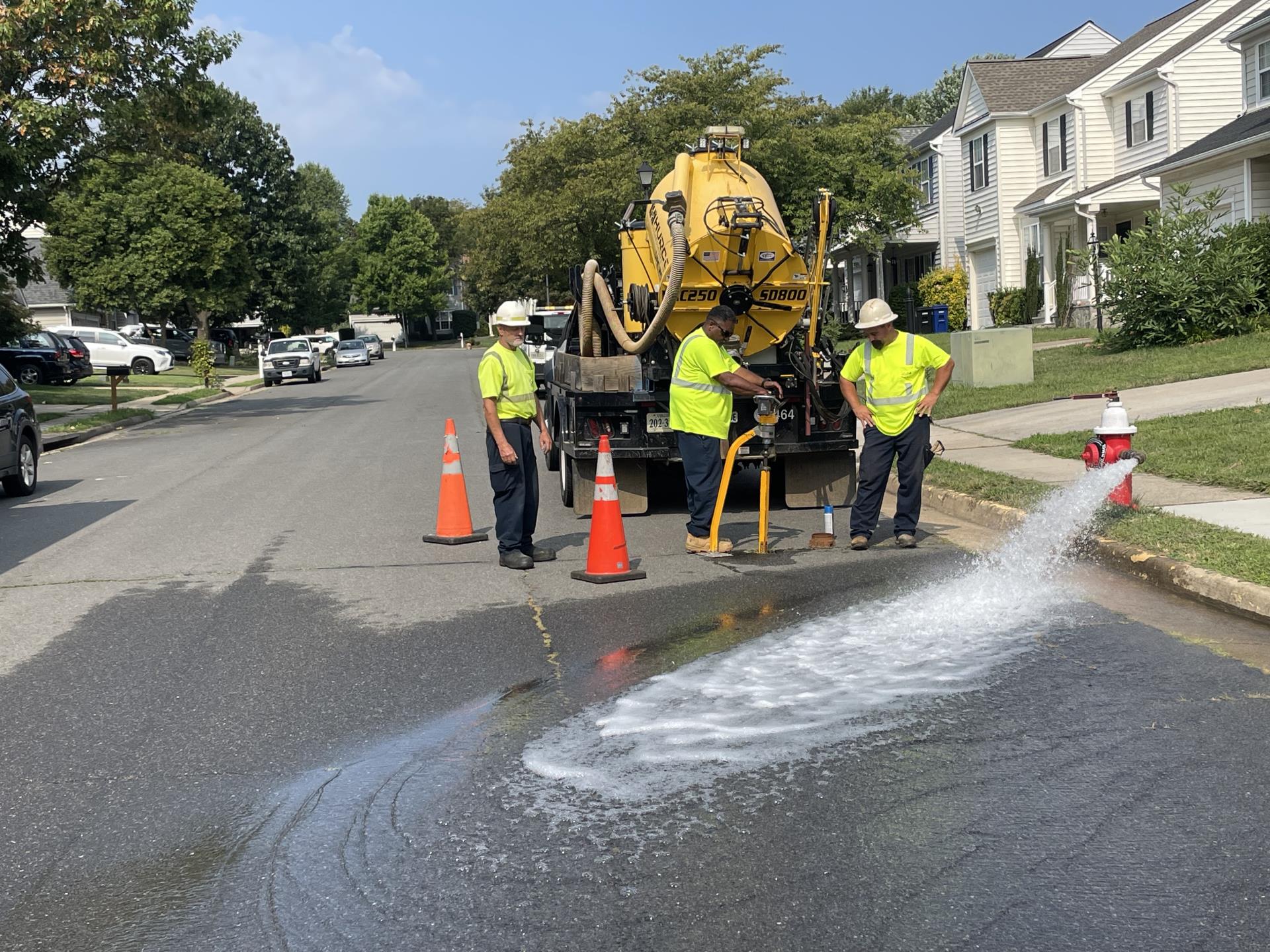 water main flushing