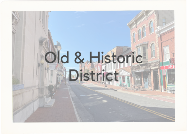 Button link Old and Historic District Information - Image of South King Street