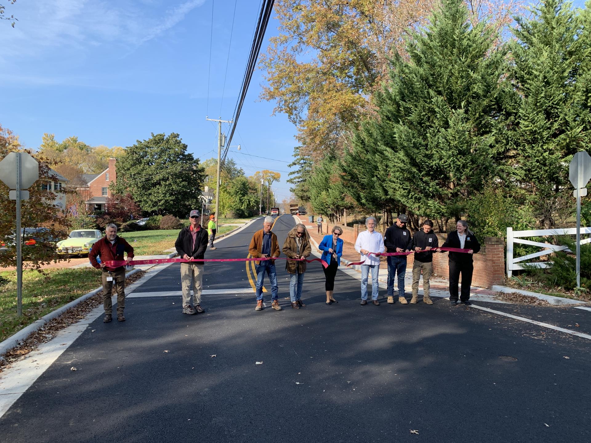 Edwards Ferry Rd Sidewalk Ribbon Cutting