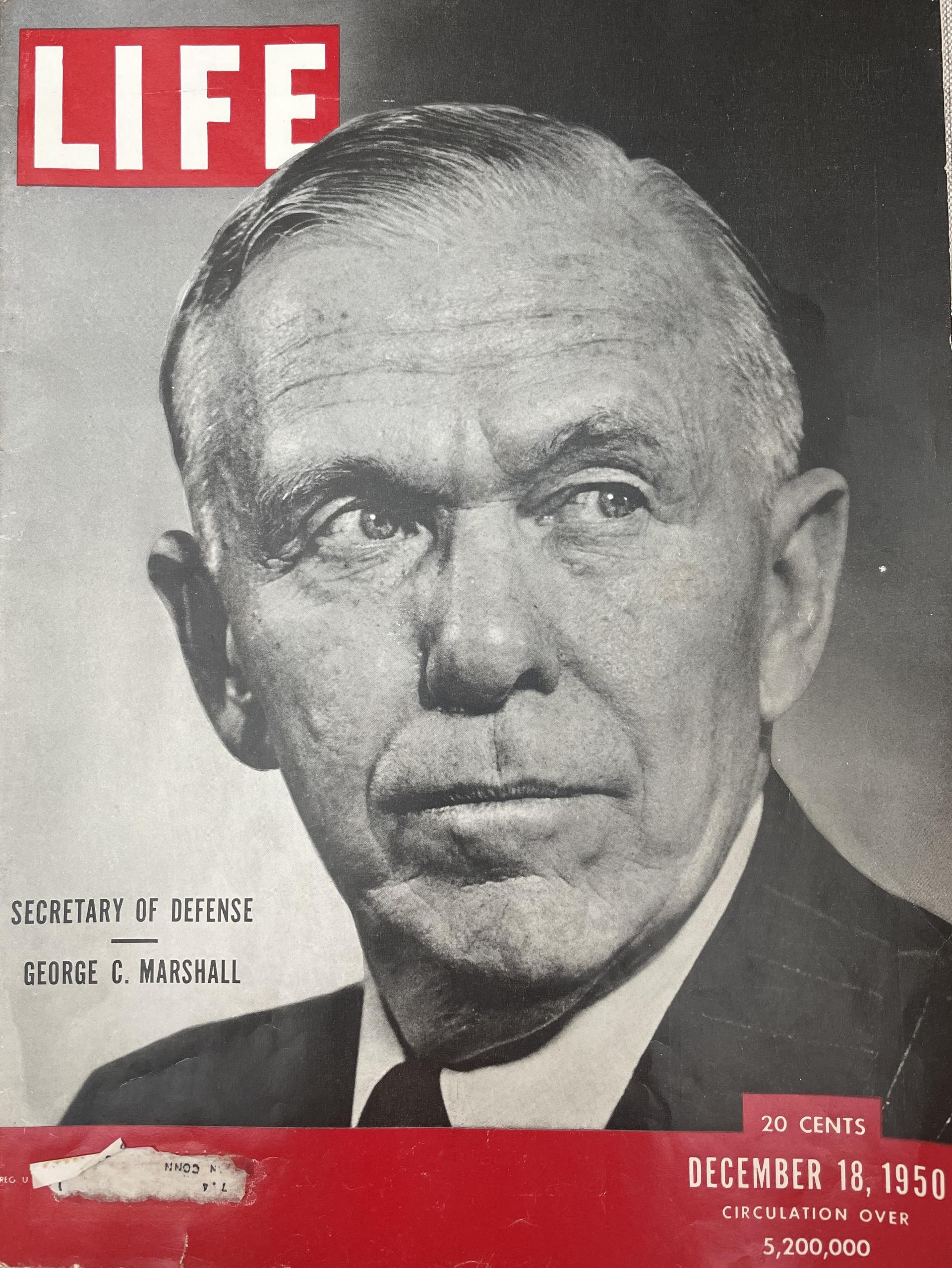 George C. Marshall on the cover of LIFE