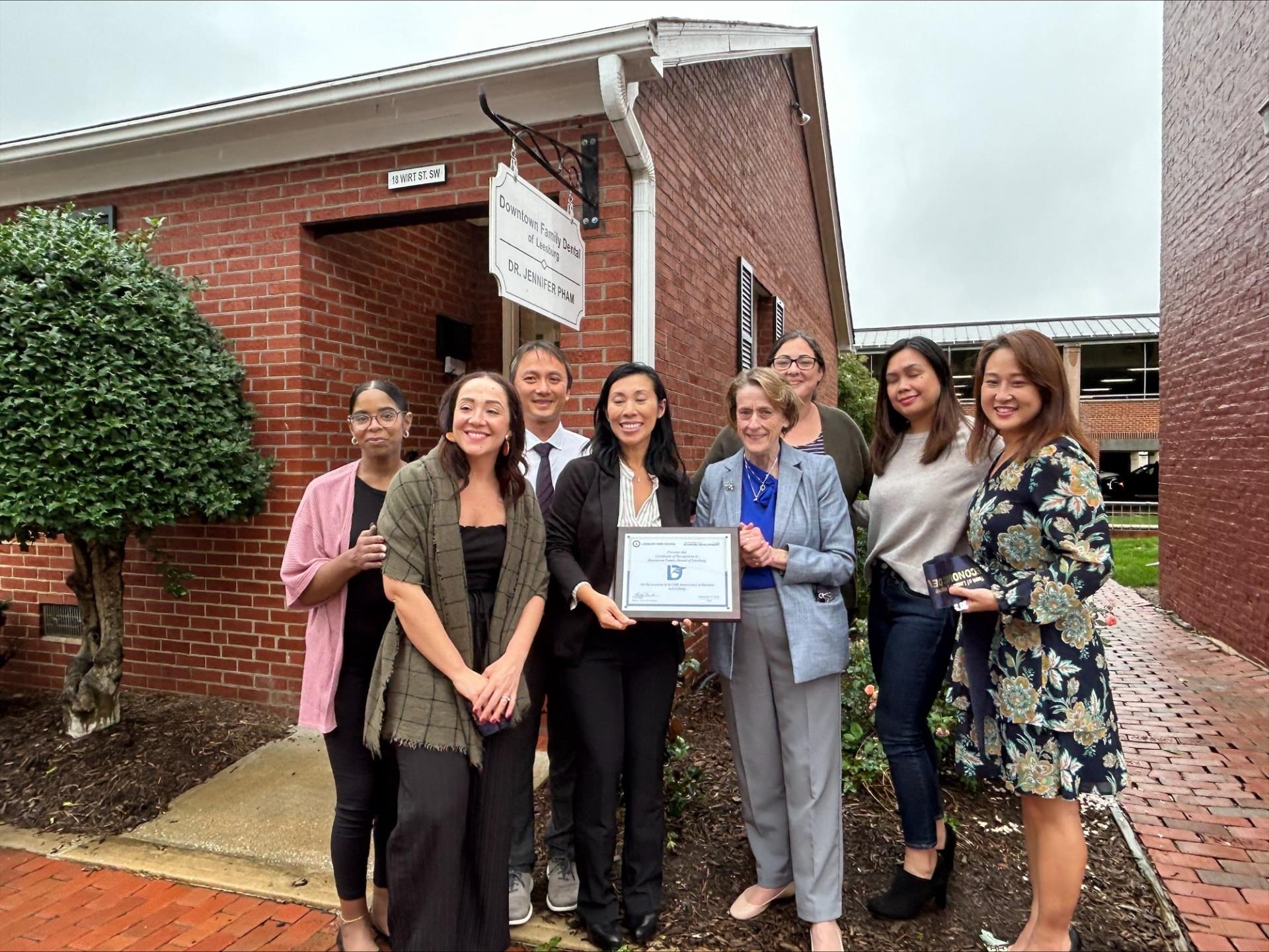 Ribbon cutting at dental office