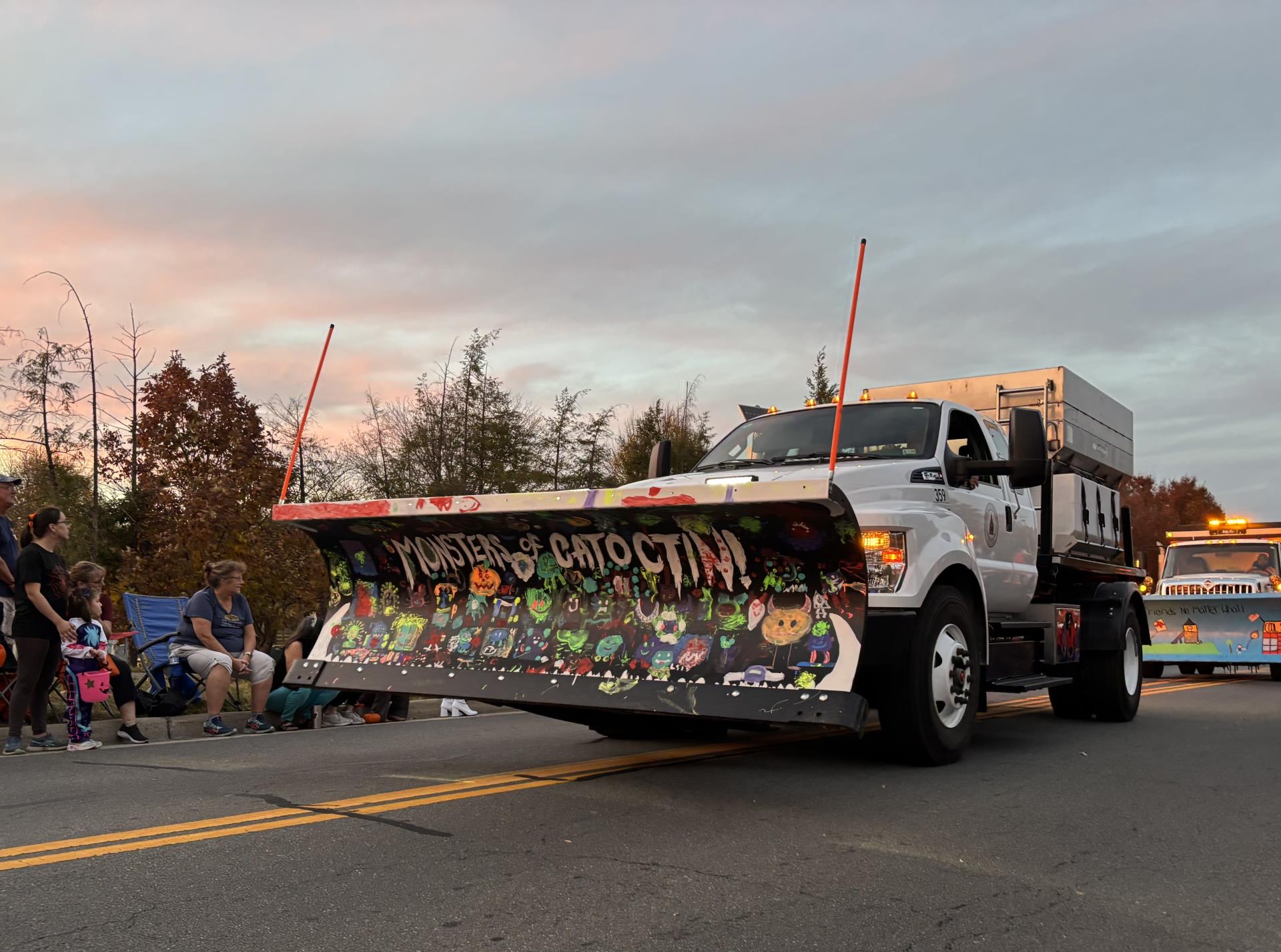 Catoctin Elementary School snowplow design in Halloween parade.