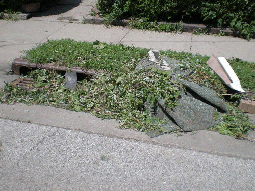 Blocked Curb Inlet