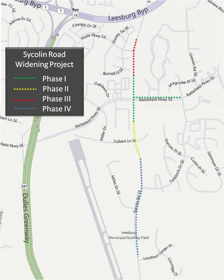 Sycolin Rd Widening Aerial - All Phases