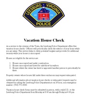 LPD Vacation House Check Form Image 