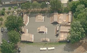 Skate Park Aerial Closeup