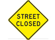 Street Closed sign