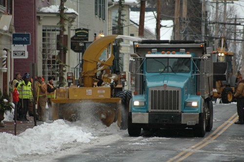 Downtown snow removal operations